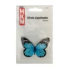 Applicatie - Vlinder Zwart/Aqua