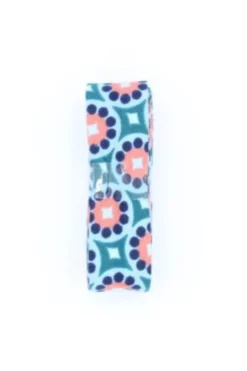 Biaisband - 2m - 70's Circles - Blue/Green/Coral