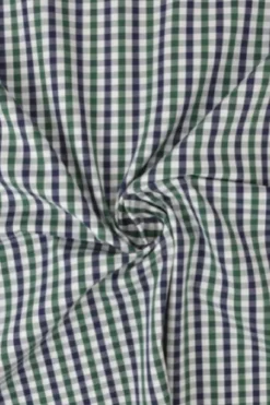 Blousestof - green/navy/white