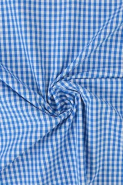 Blousestof - Ruitje Intens Blauw