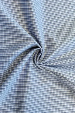 Blousestof - Ruitje - White/Soft Blue