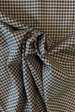 Blousestof - Warm Brown/Antracite/Light Grey