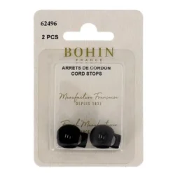 Bohin - Koordstopper 1-gaats - 18x15mm zwart