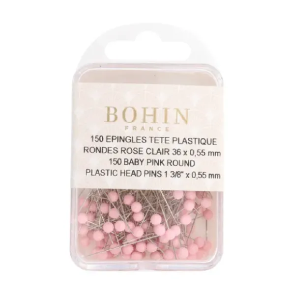 Bohin Kopspelden Light Pink - 36x0,55mm