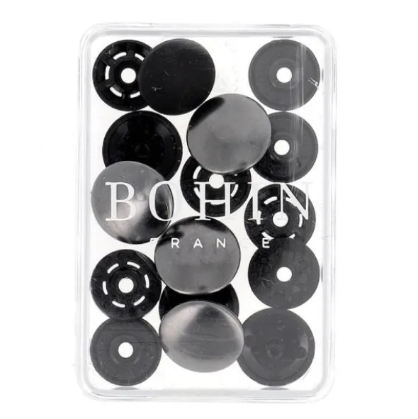 Bohin - Magische drukknoop 14mm - Antracite