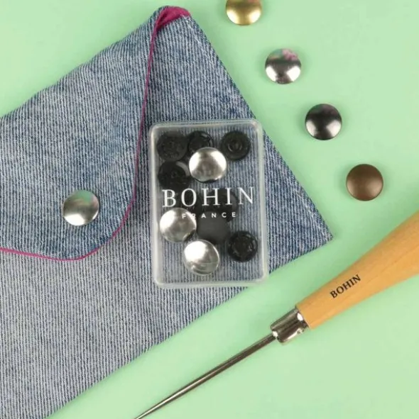 Bohin - Magische drukknoop 14mm - Antracite