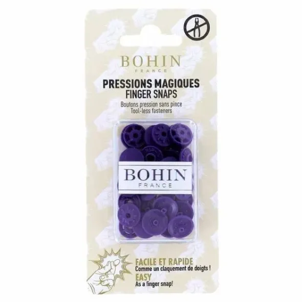Bohin - Magische drukknopen 13mm - Purple