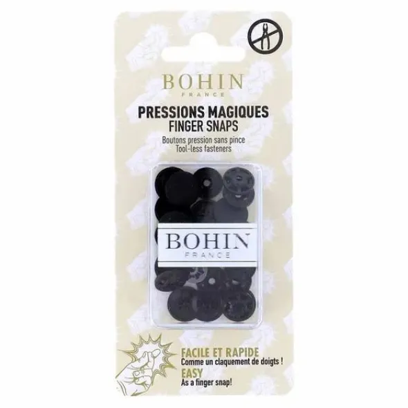 Bohin - Magische drukknopen 13mm - Black