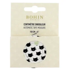 Bohin Rolcentimeter - Cats Black/Green