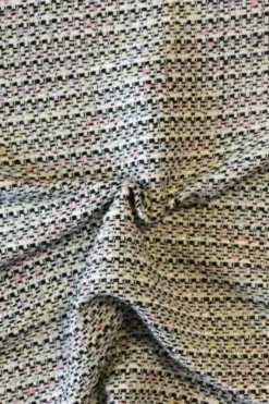 Bouclé - Gemêleerd Zwart/Wit/Pastel/Zilver