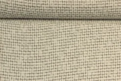 bouclé - Klein Ruitje Zwart/Wit/Zilver