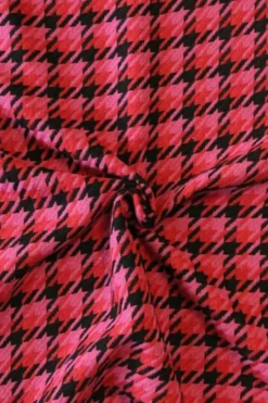 Bouclé - Pied de Cocq Rood/Fuchsia/Zwart