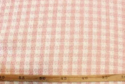 Bouclé - ruit Oud Roze/Wit