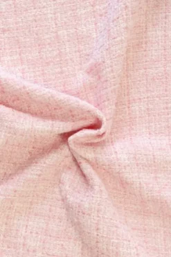 Bouclé - Ruit Zacht Roze/Wit/Fuchsia