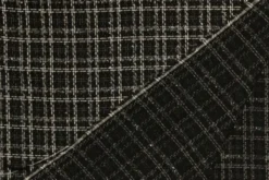 bouclé - Ruit Zwart/Wit/Transparant sparkle