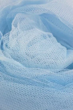 Brandvertragende Tule - 280cm - Light Blue