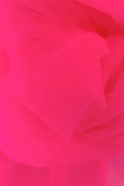 Brandvertragende Tule - 300cm - Neon Pink