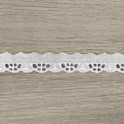 Broderie Band - Schulprand Waaier - Wit - 17mm