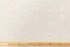 Broderie Katoen - Stitched Flowers White