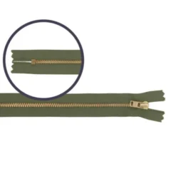 Broek Rits Koper - Niet Deelbaar -888 - Mossgreen -10 cm