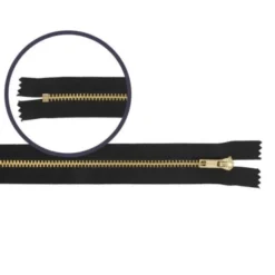 Broek Rits Koper - Niet Deelbaar -580 - Black-8 cm