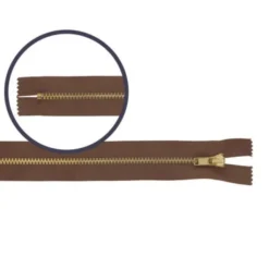 Broek Rits Koper - Niet Deelbaar -083 - Warm Brown -22 cm