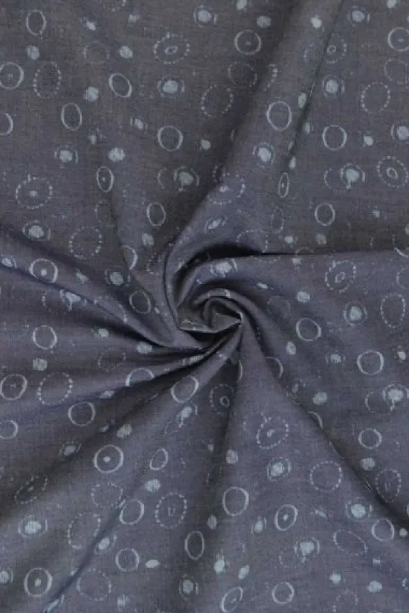 Chambray - Circles on Dark Blue