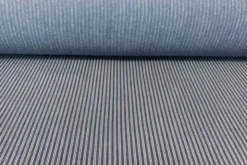 Chambray - Fine White Lines on Dark Blue