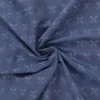 Chambray - graphic flower on Blue