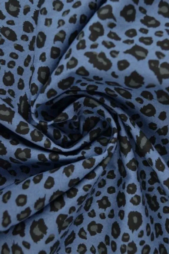 Chambray Leopard - Old Blue
