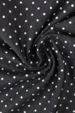 Chambray - Tiny White Dots on Black