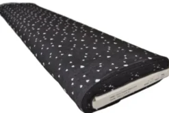 Chambray - Tiny White Hearts on Black