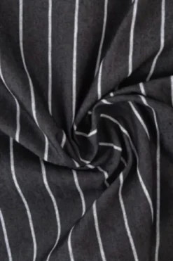Chambray - White Stripes on Black