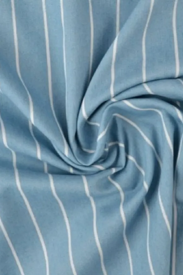 Chambray - White Stripes on Vintage Blue