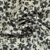 Chiffon - Black Flowers on Off White