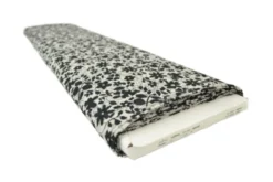 Chiffon - Black Flowers on Off White