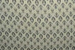 Chiffon - Black Graphic Flowers on Off White
