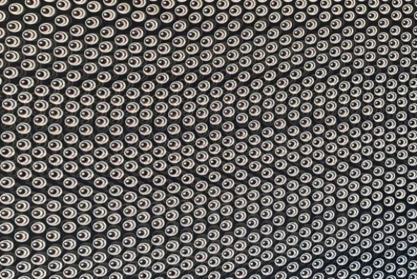 Chiffon - Circles on Black
