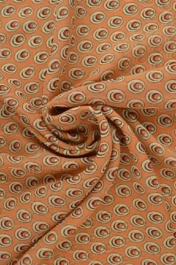 Chiffon - Circles on Salmon