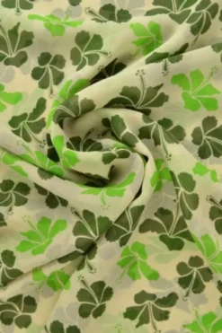 Chiffon - Hawai Flowers Green