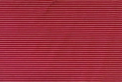 Cotton Jersey Brushed Stripes - Red/White