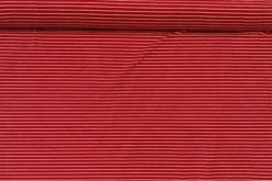 Cotton Jersey Brushed Stripes - Red/White