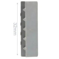 Eindstuk Tassenband-Mat Silver-32mm