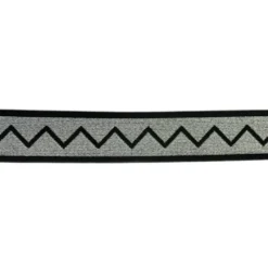 Elastiek - Glitter and Glamour 40 mm - Zigzag Silver