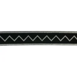 Elastiek - Glitter and Glamour 40 mm - Zigzag Silver