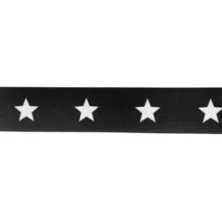 Elastiek 40mm - Stars - Black/White - 35 mm