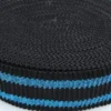 Elastiek - Ripple - Black/Blue Stripes - 60 mm