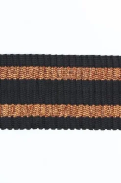 Elastiek - Ripple - Black/Bronze Stripes - 60 mm