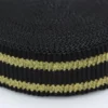 Elastiek - Ripple - Black/Golden Stripes - 60 mm