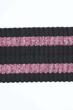 Elastiek - Ripple - Black/Pink Stripes - 60 mm